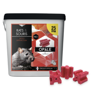 Opale bloc difénacoum 25PPM