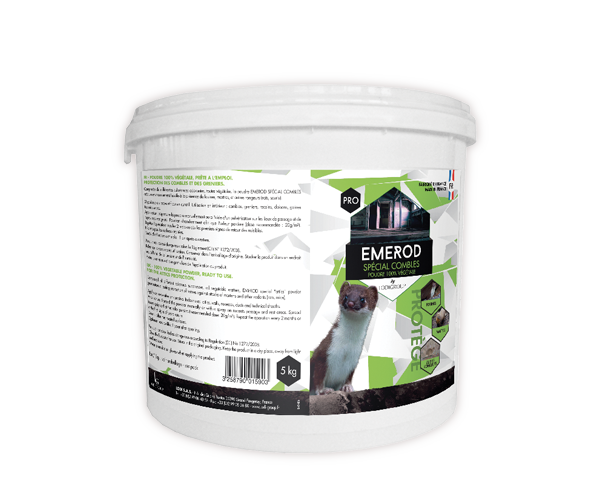 EMEROD 5 KG, poudre répulsive anti souris, rat, fouine pour comble & grenier